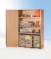 Preview: Garagenschrank mit 3 Schubladen- container transp.120x190x50cm