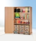 Preview: Garagenschrank mit 3 Schubladen- container transp. 120x190x50 cm