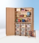 Preview: Garagenschrank mit 3 Schubladen- container transp. 120x190x50 cm