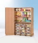 Preview: Garagenschrank mit 3 Schubladen- container transp. 120x190x50cm