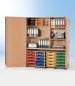 Preview: Garagenschrank mit 4 Schubladen- container bunt,150x190x50 cm