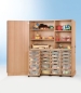 Preview: Garagenschrank mit 4 Schubladen- container transp. 150x190x50 cm