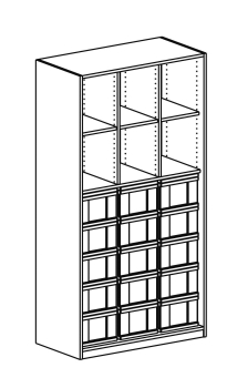 Materialschrank   BxHxT 95 x 190 x 50 cm