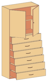 Schrank   BxHxT 90 x 190 x 50 cm