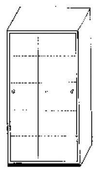 95H 50 | Hochschrank mit Holzschiebetüren