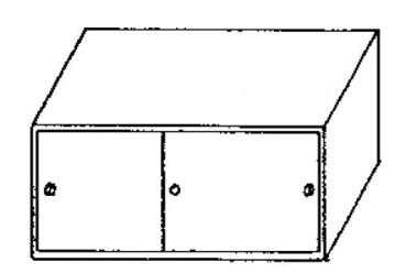 95HOS 50 | Oberschrank mit Holzschiebetüren