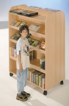 Mobiles Bücherregal beidseitig 120x64x160 cm BTH