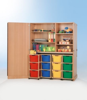 Garagenschrank mit 4 Schubladen- container bunt,150x190x50 cm