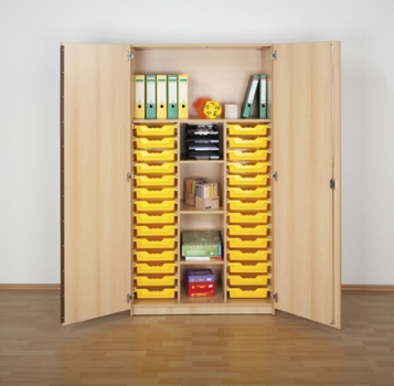 ErgoTray Klassenraumschrank, 28 Boxen, BHT 104,5x190x50cm