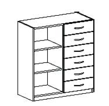 Unterschrank   BxHxT 90 x 98 x 40 cm