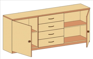 Anrichte   BxHxT 200 x 82,5 x 40 cm