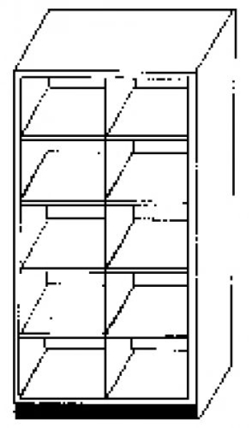120R 60M | Hochschrank ohne Türen