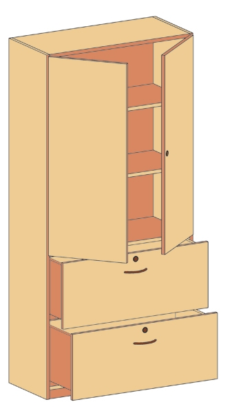 Schrank   BxHxT 90 x 190 x 50 cm