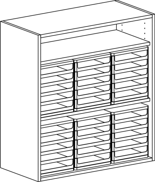 Formular-Aufsatzschrank   BxHxT 90 x 92 x 40 cm