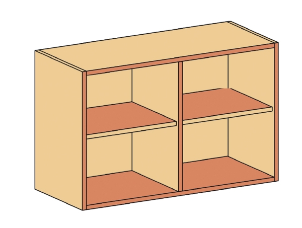 Aufsatzschrank für Hängeregisterschrank   BxHxT 90 x 55 x 50 cm