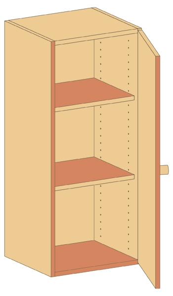 Aufsatzschrank   BxHxT 45 x 110 x 40 cm