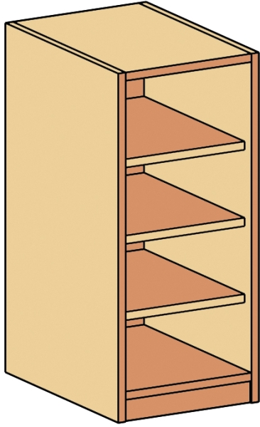 Materialcontainer als Unterschrank   BxHxT 36 x 80 x 50 cm