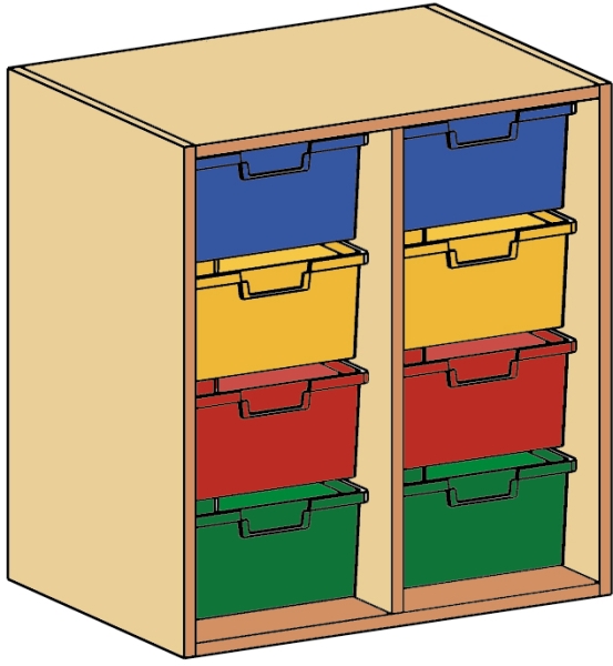 Materialcontainer als Aufsatzschrank   BxHxT 70,2 x 80 x 50 cm